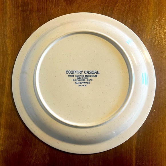 Two Vintage Country Casual Stoneware Sunnyvale 10 1/2" Dinner Plates Japan - Picture 6 of 6
